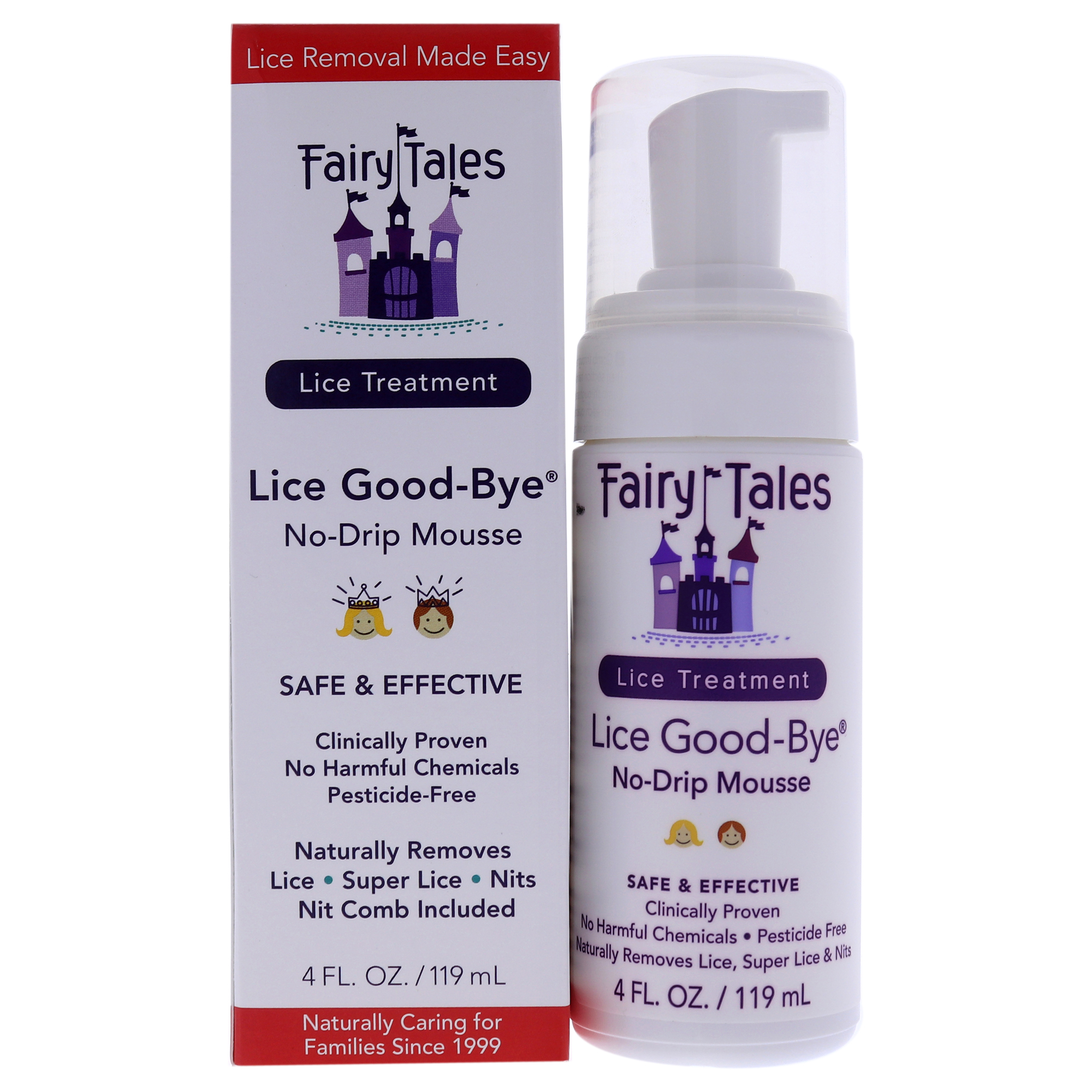 Lice Good-Bye Treatment by Fairy Tales for Kids - 4 oz Treatment with Comb