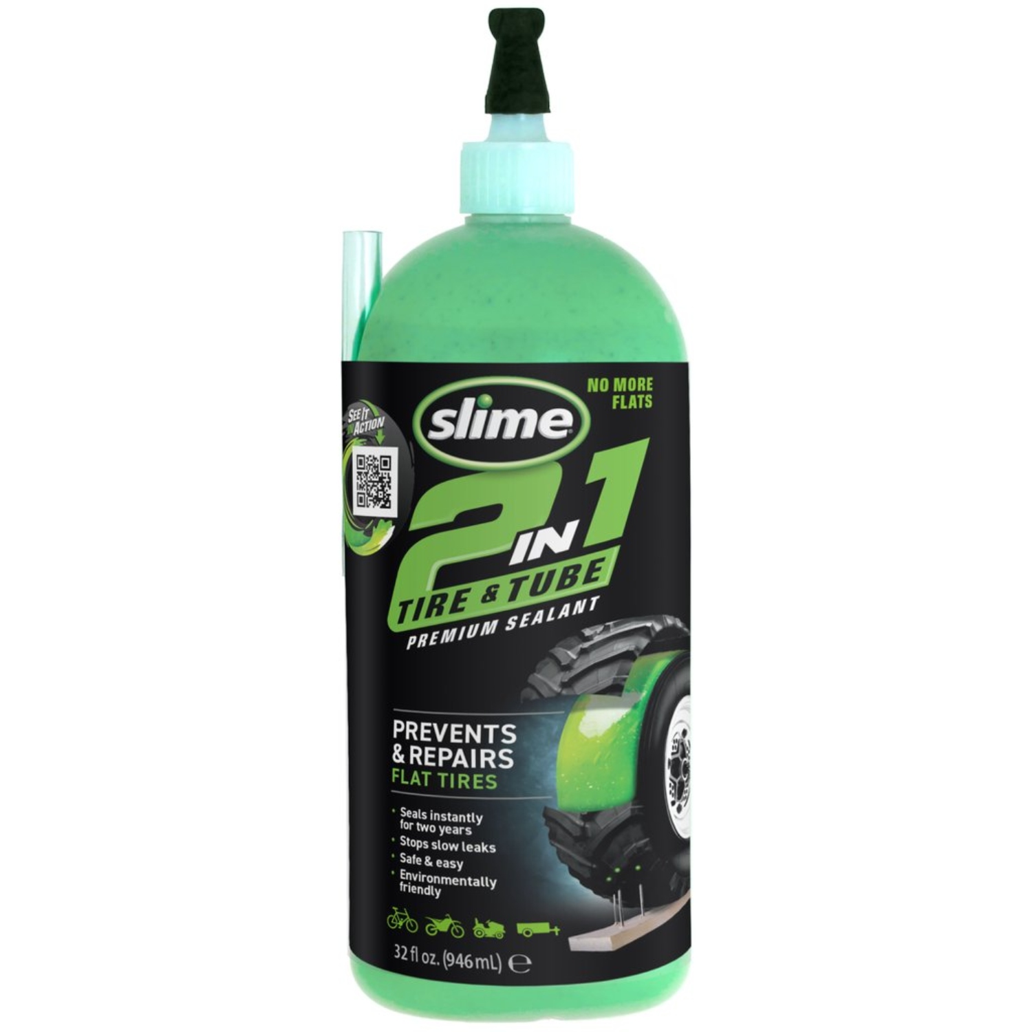 SELLADOR SLIME 2 EN 1 PREMIUM SEALANT VERDE 32 OZ.