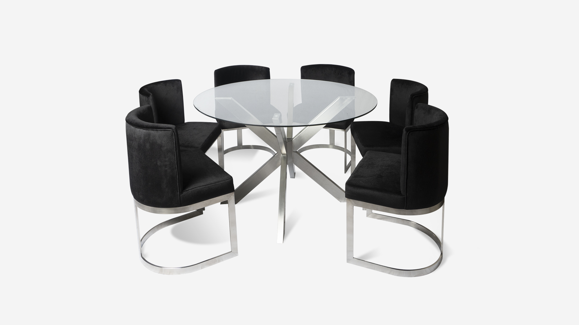 JUEGO DE COMEDOR DECORUM VERA 6 SILLAS - ACERO INOXIDABLE