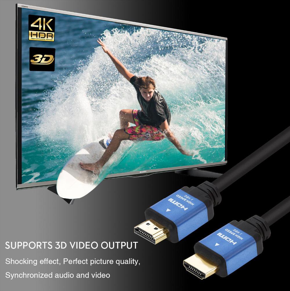 CABLE HDMI 2.0 4K ULTRA HD ALTA VELOCIDAD 3D 2 METROS 2160P - PVC SANTOFA ELECTRONICS