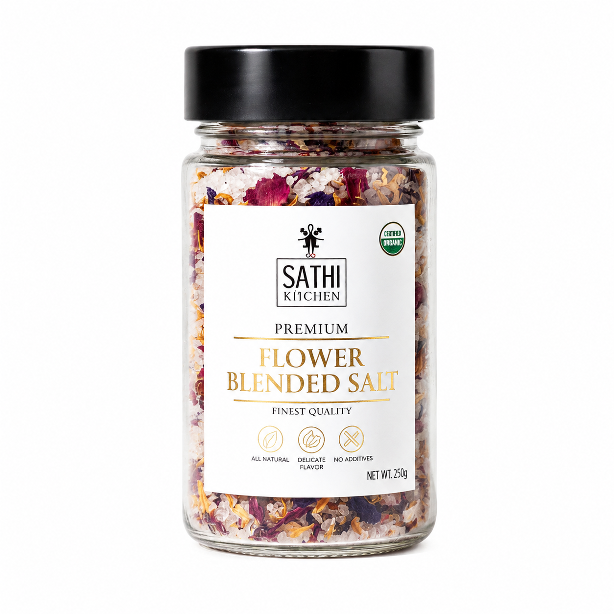Sathi Kitchen Flower Blended Salt For Cocktails 250ml