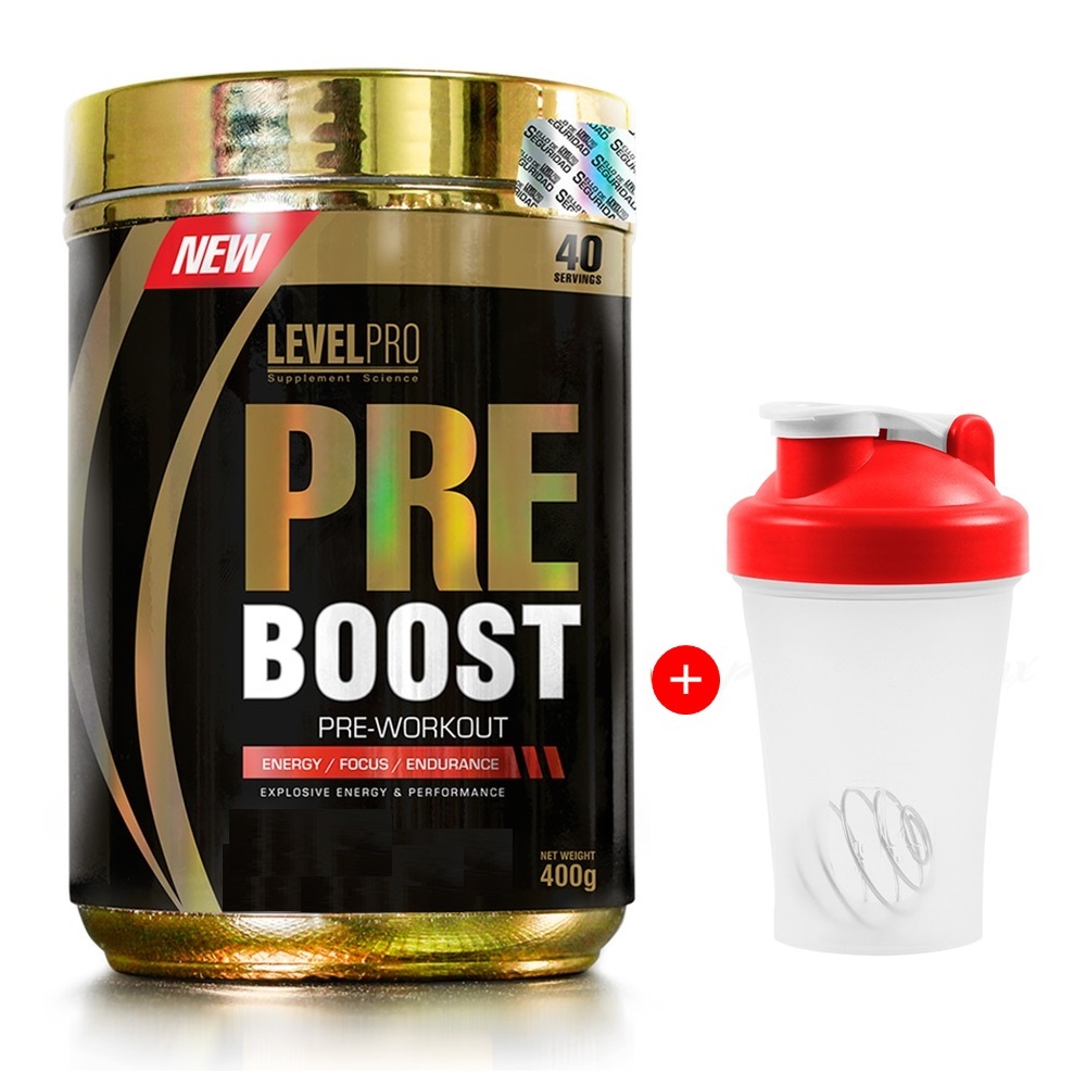 PRE BOOST 400 GR WATERMELON LEVEL PRO PRE ENTRENO + SHAKER