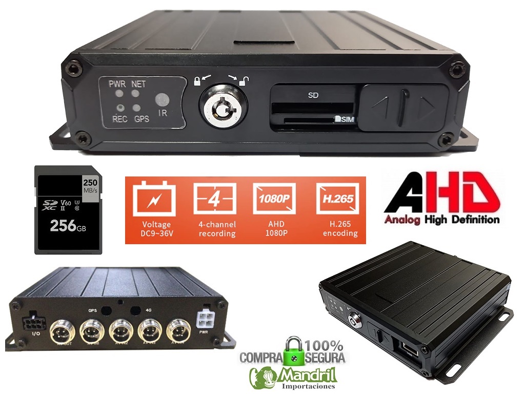 BW DVR VEHICULAR 256GB MDVR-1104C-T