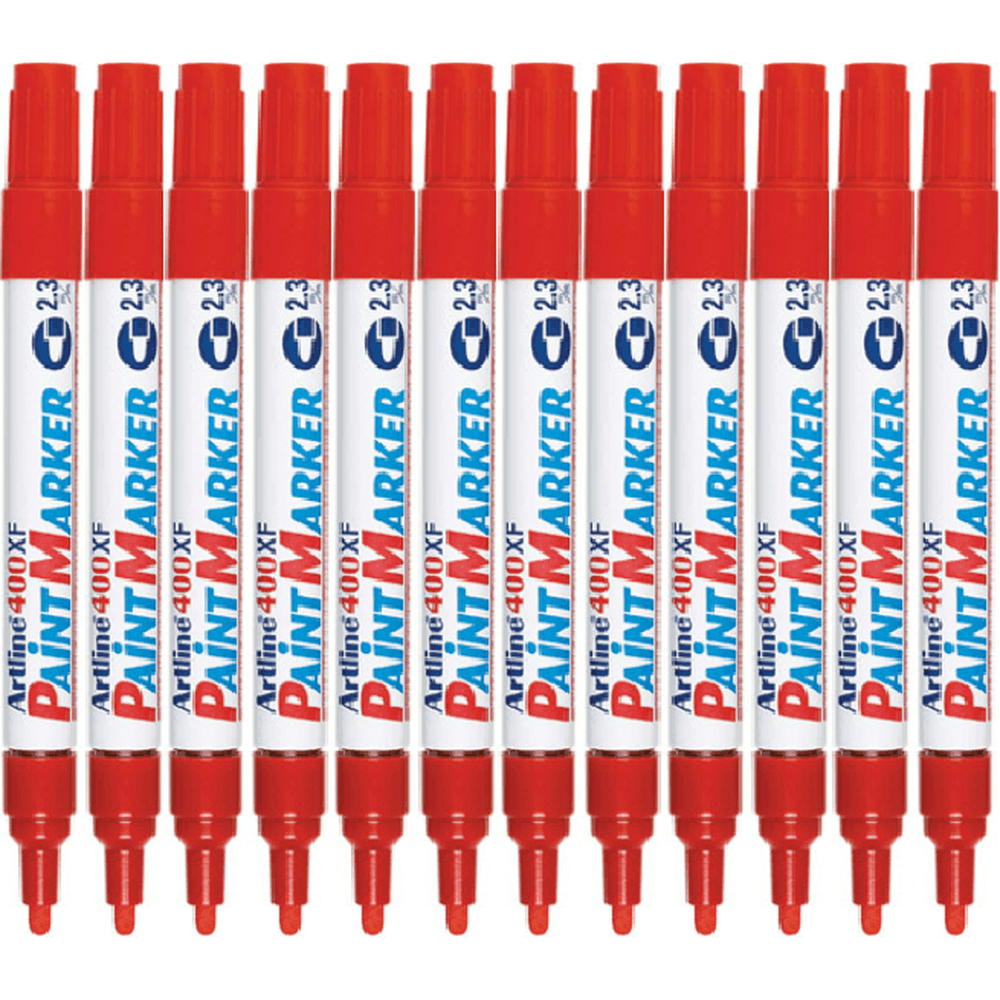 Artline 400XF Box 12 Paint Marker Pen Bullet Tip 2.3mm (Red)