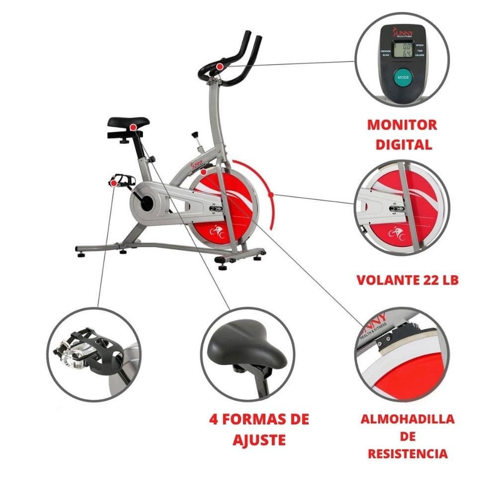 SUNNY HEALTH Y FITNESS BICICLETA SPINNING