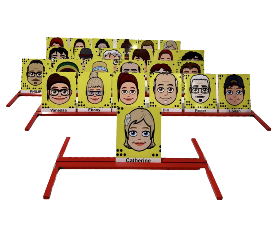 Jenjo Games Wooden Mega Who 10 Frames & 72 Face Cards