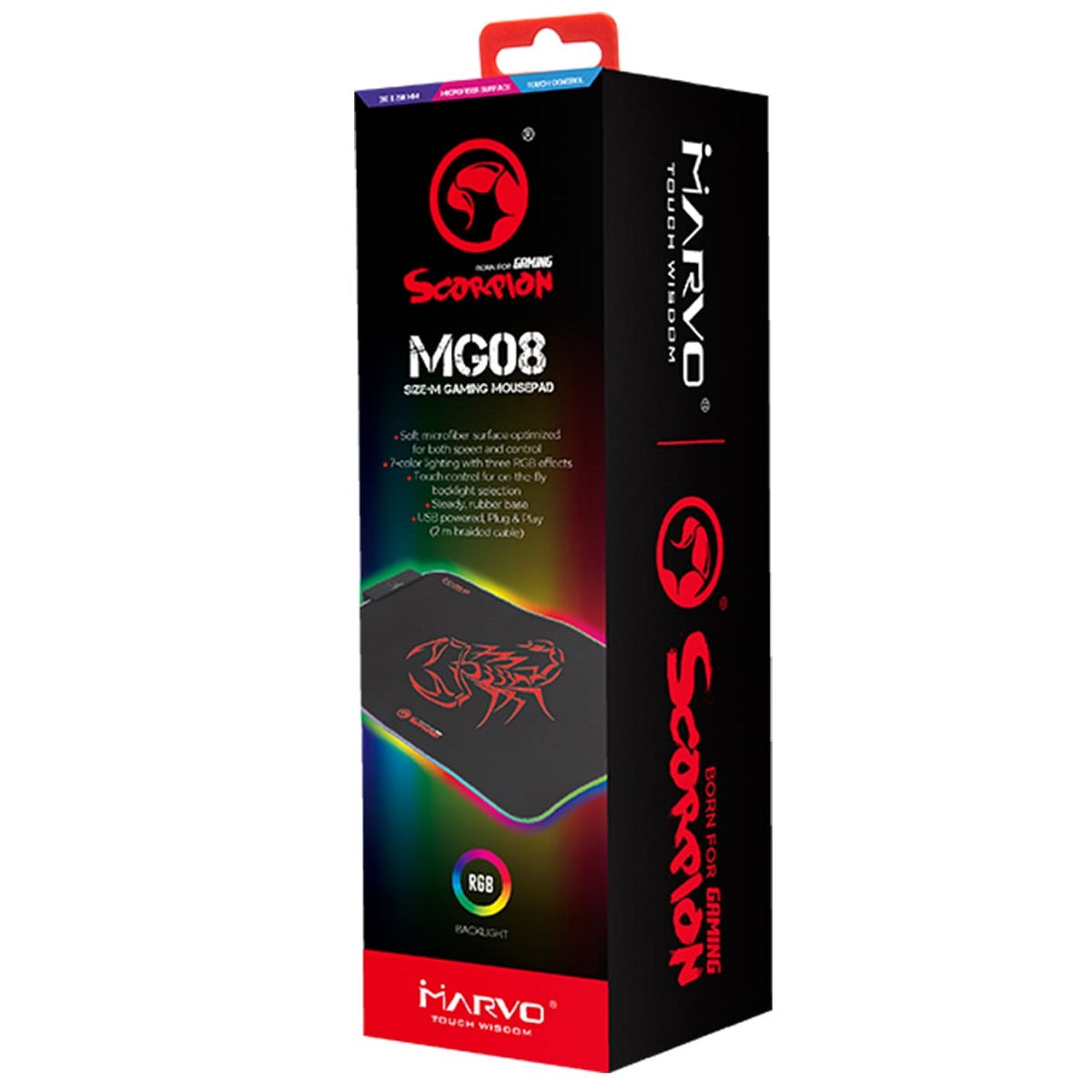 MARVO - MOUSEPAD MG08 SCORPION MEDIUM TAMAÑO: 350 X 250 X 3 MM