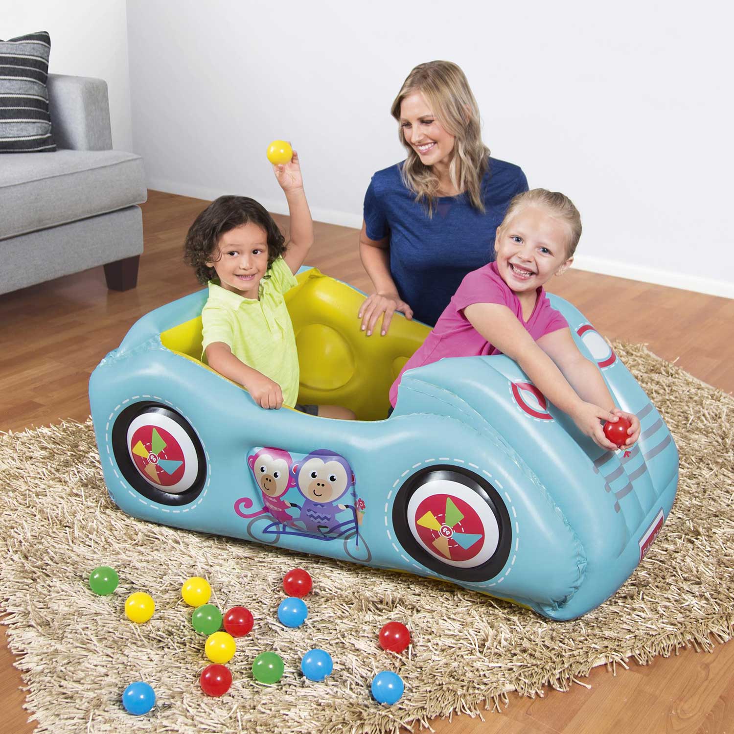 BESTWAY CARRO INFLABLE CON PELOTAS