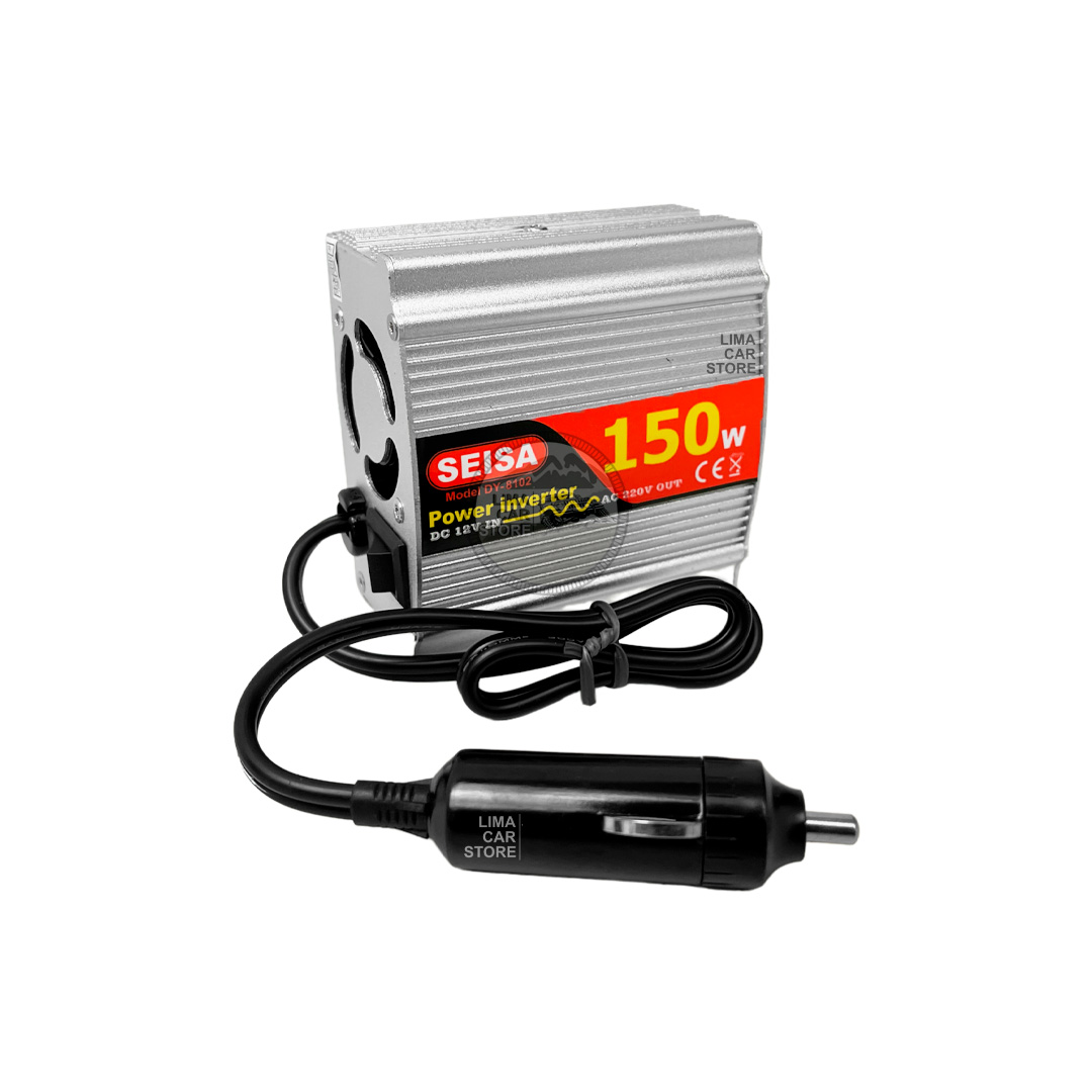 INVERSOR DE CORRIENTE CONVERTIDOR 12V A 220V CARGADOR AUTO