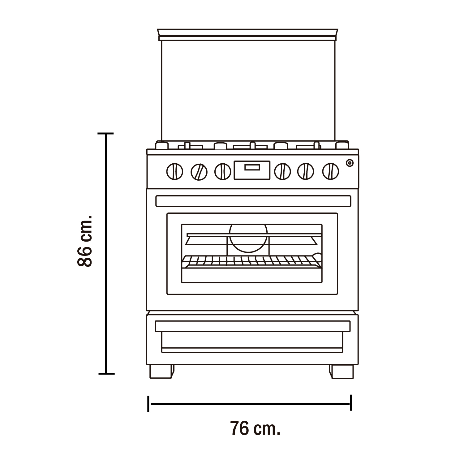 COCINA A GAS SGA PLATINUM 30? DIGITAL GN