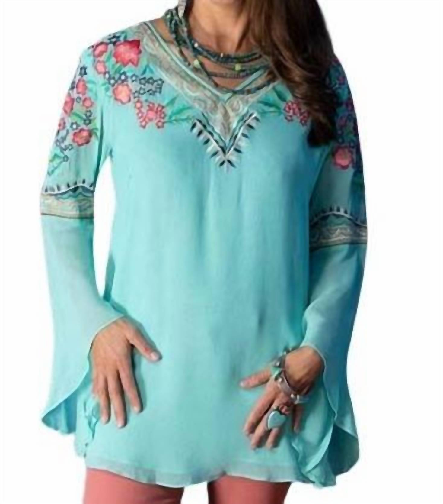 Vintage Collection Princess Tunic In Pale Teal