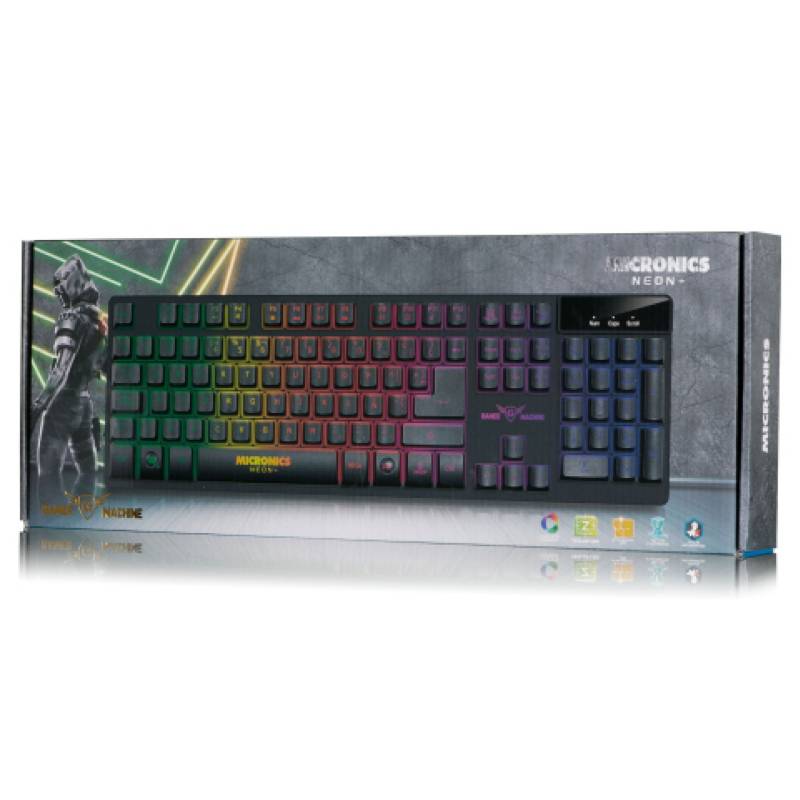 TECLADO GAMER LED NEON MIC K709 MICRONICS