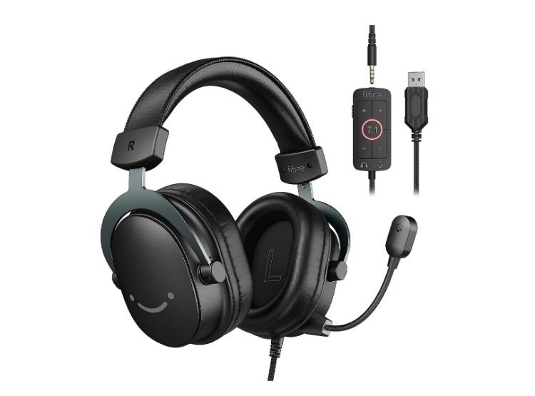 FIFINE - AUDÍFONO AMPLIGAME H9 SURROUND SOUND 7.1 - NEGRO