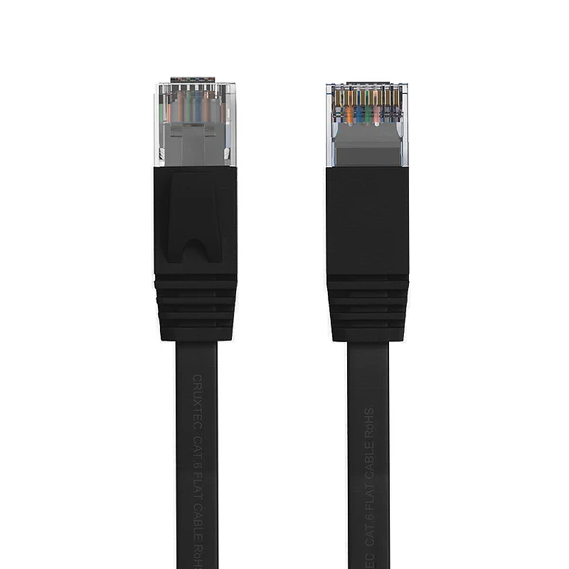 Cruxtec CAT6 UTP Flat Ethernet Cable 30m (Black)