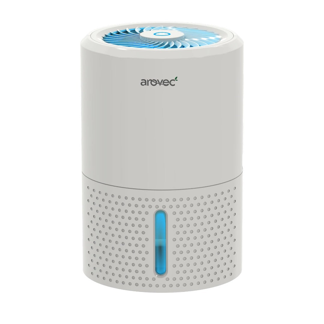 AROVEC Compact Dehumidifier, 900mL Tank, 300mL/Day Moisture Removal, 15m²