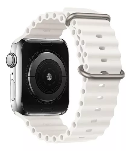 CORREAS SILICONA CORRUGADA APPLE WATCH 44 MM BLANCO