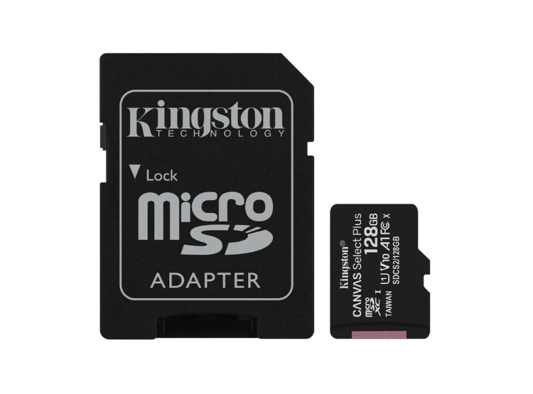 MEMORIA MICRO SD KINGSTON 128GB CANVAS SELECT PLUS CLASE 10