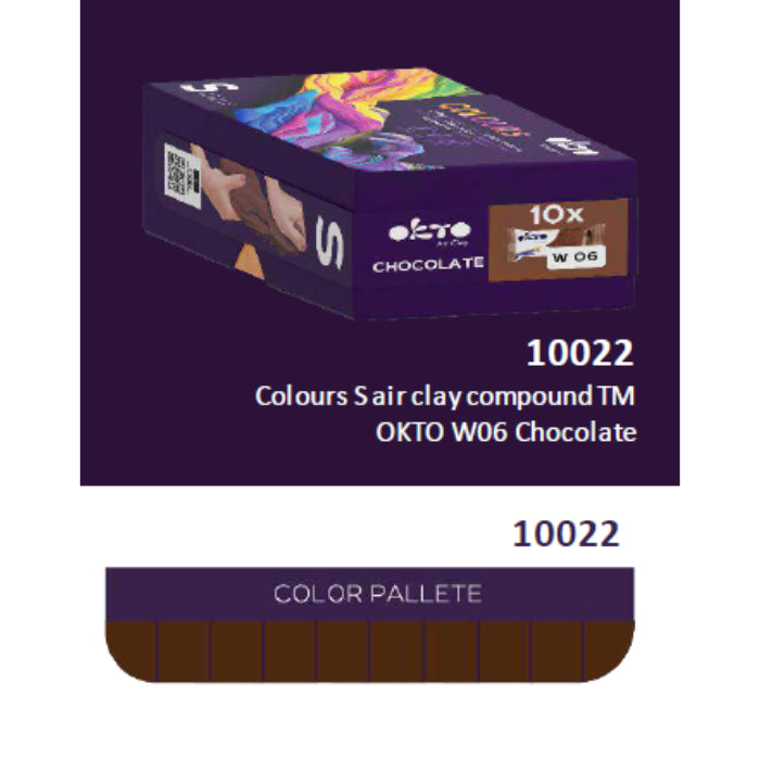 Okto 10pcs Sensory Art Air Clay Colours S (W06 Chocolate)