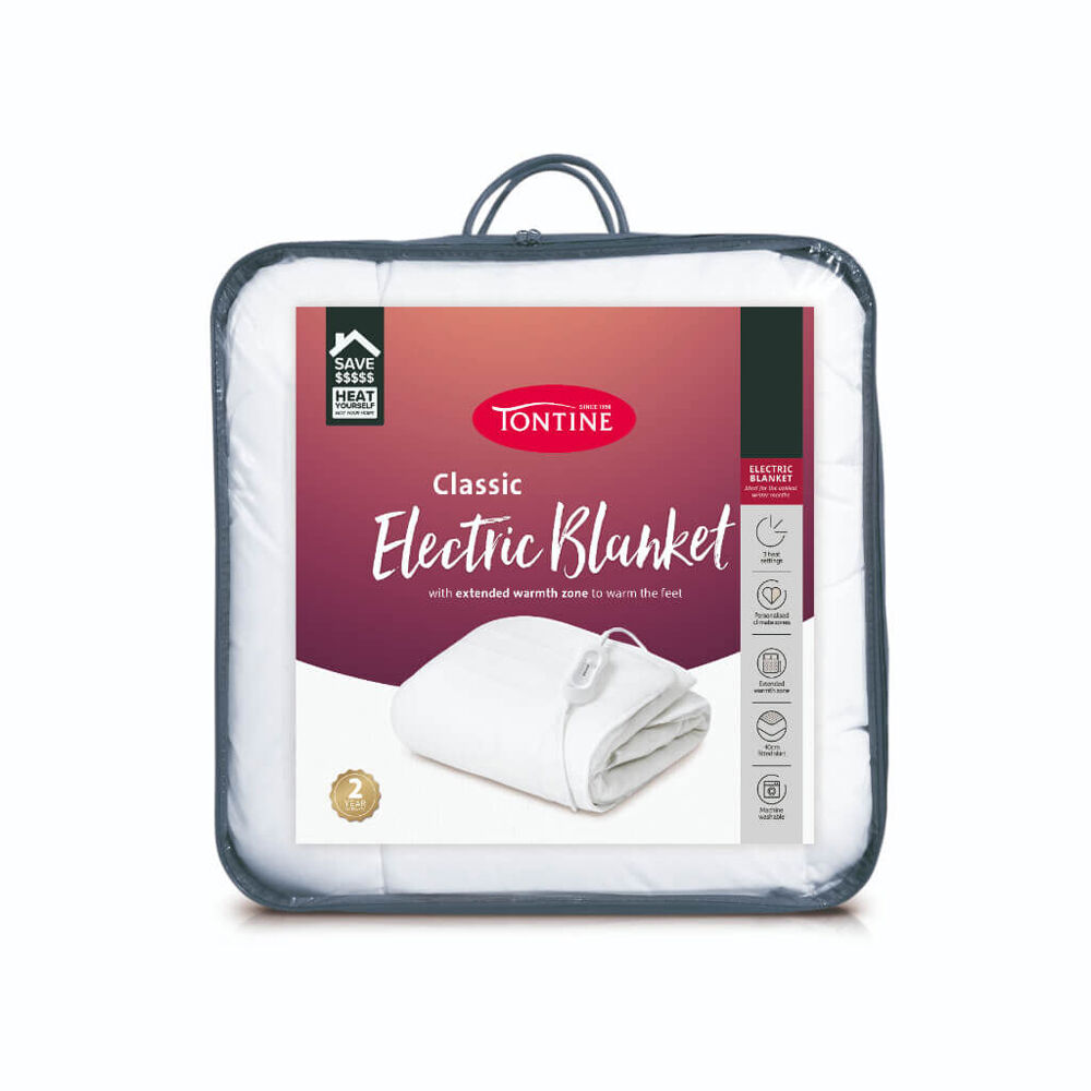 Tontine Classic Electric Blanket with Dual Climate Zones (King)