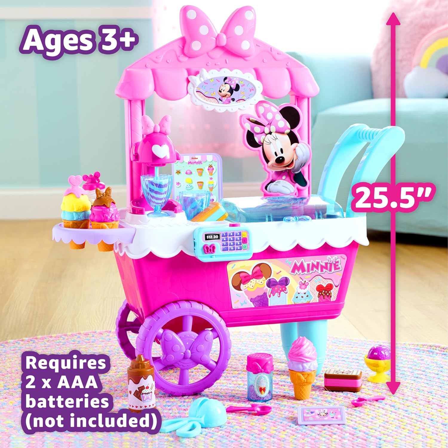 MINNIE MOUSE SET DE CARRITO DE HELADOS