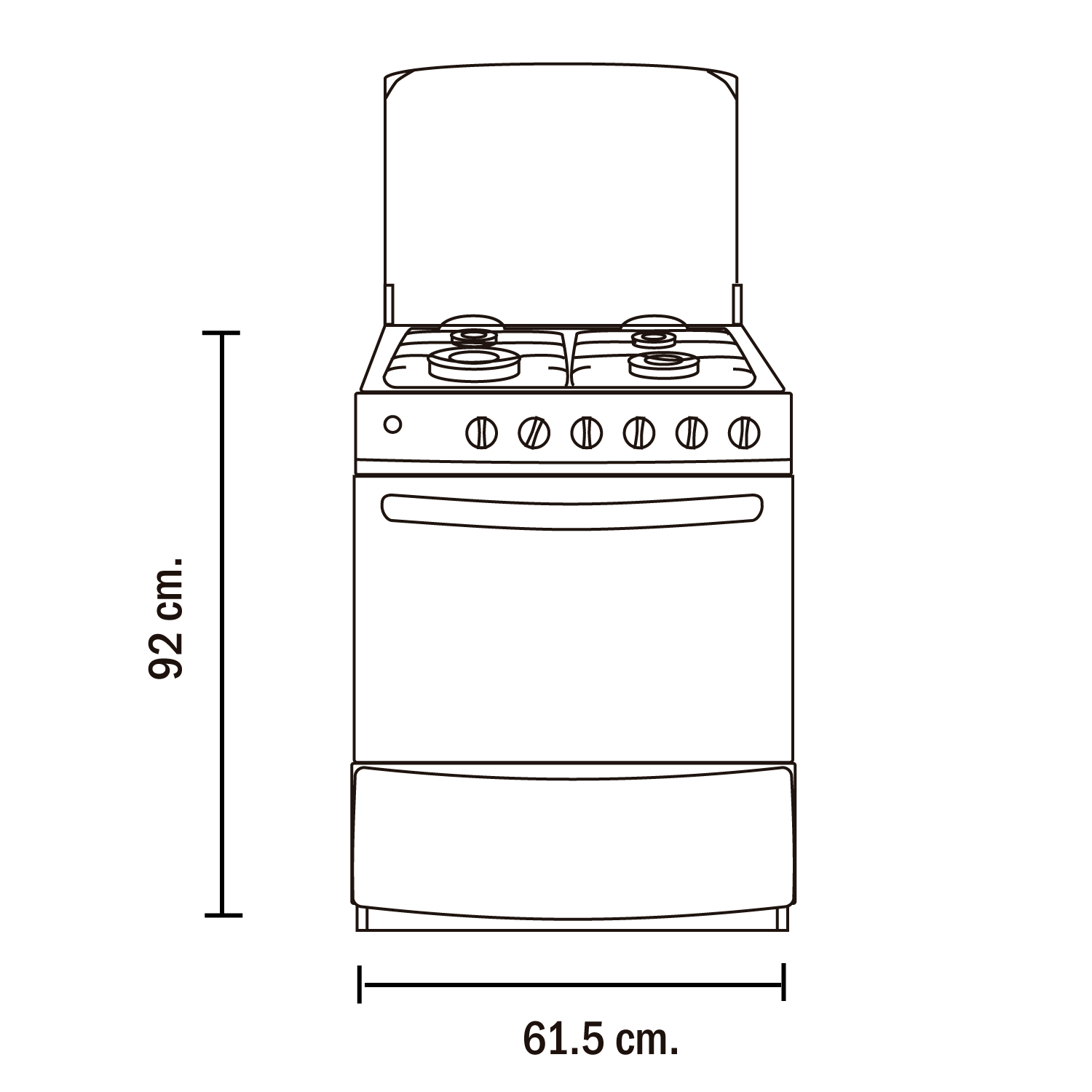 COCINA A GAS SGA PREMIUM DELUXE 24' GN