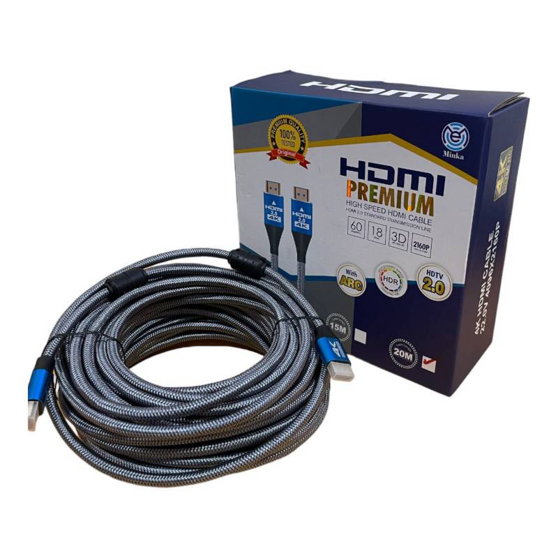 CABLE HDMI V2.0 20 METROS  4K ULTRA HD  60HZ 2160P