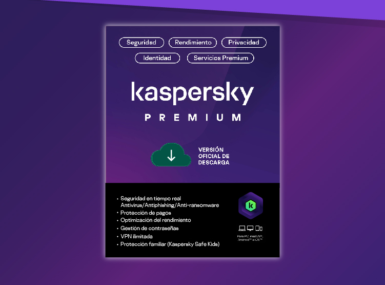 ANTIVIRUS KASPERSKY PREMIUM 3 DIS 2 AÑOS