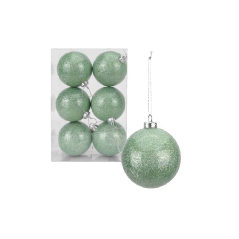 SET 12 BOLAS NAVIDEÑAS 8CM ESFERAS DE ARBOL DE NAVIDAD