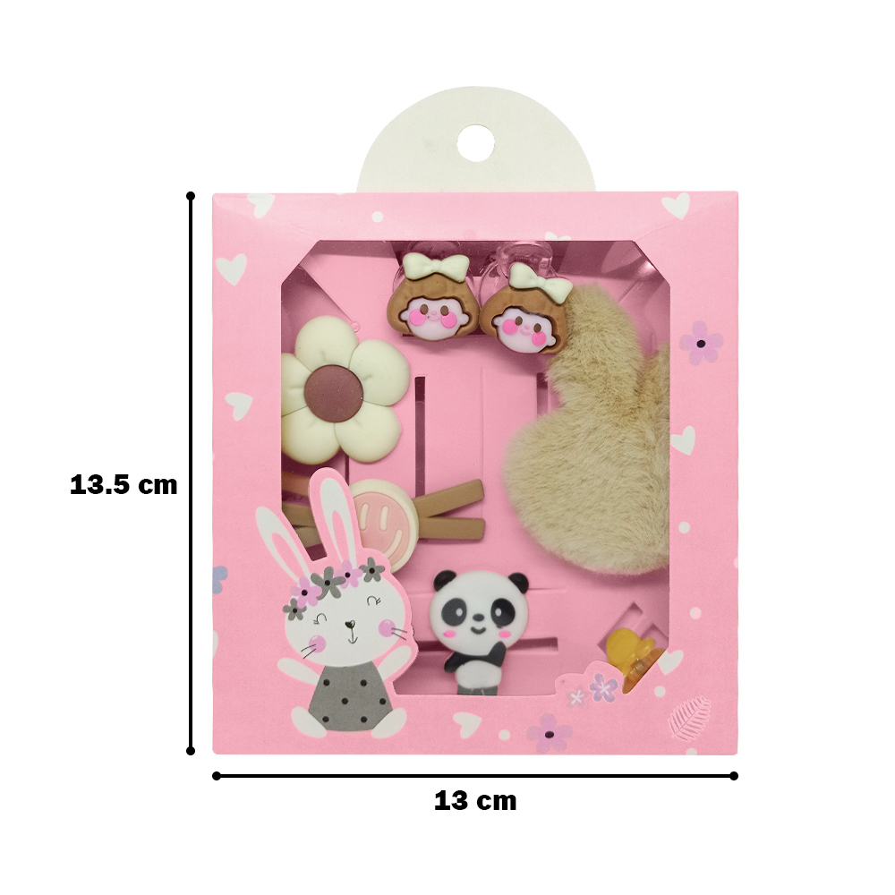 SET DE 8 GANCHITOS KAWAII PARA NIÑAS ACCESORIO DE CABELLO S47 MARRÓN