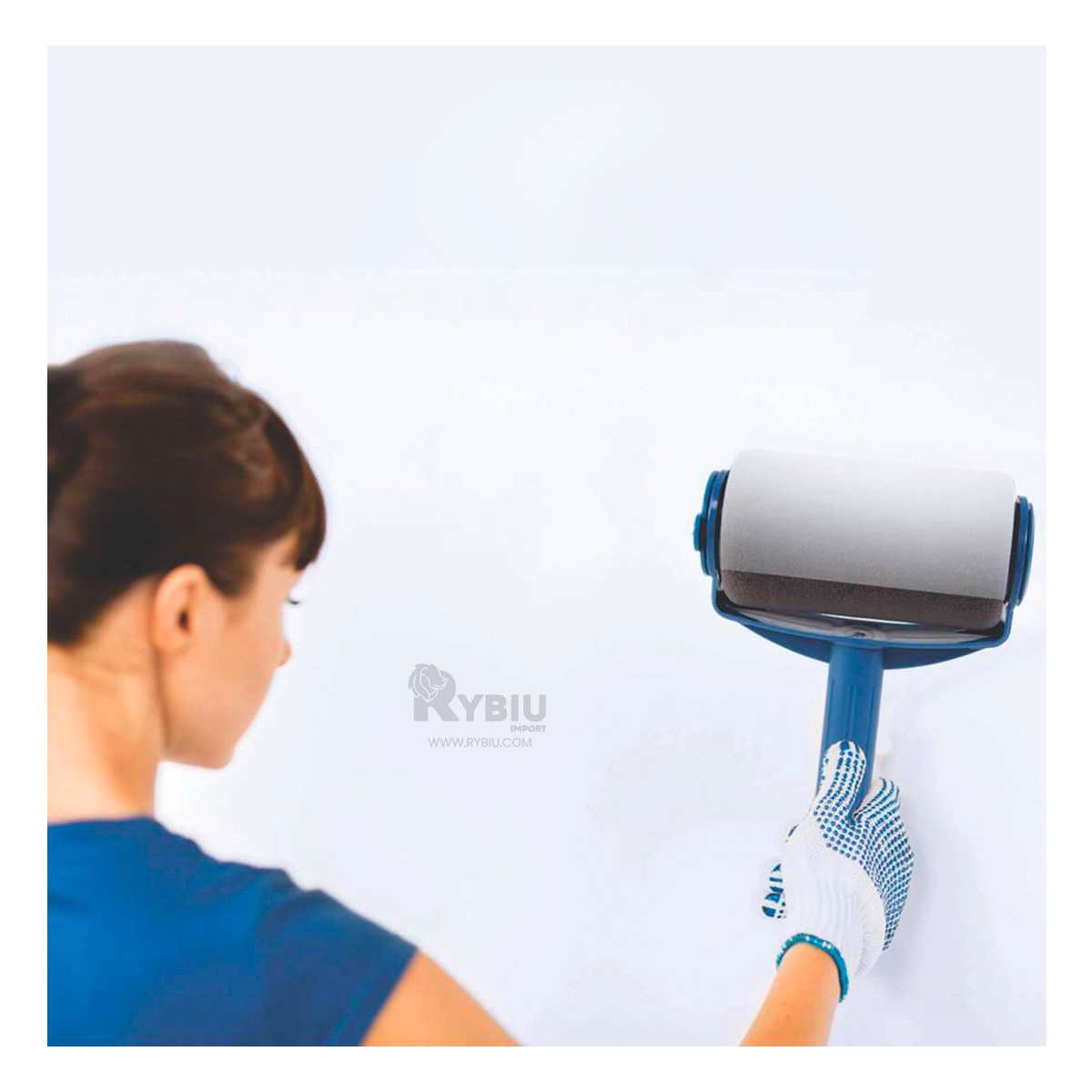 RODILLO PAINT ROLLER PARA PINTAR + ACCESORIOS AZUL NEGRO