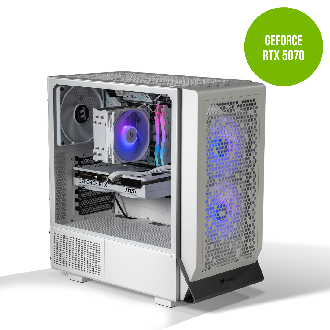 Thermaltake Infinity PRO V6 SNOW Gaming PC Ryzen 5 RTX 5070