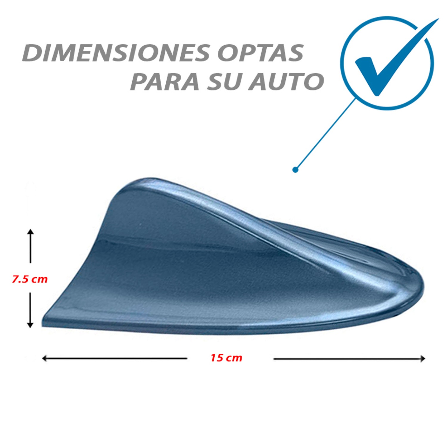 ANTENA TIBURON DECORATIVA AZUL (JBA 721E BL)