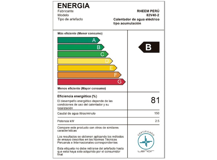 TERMA ELÉCTRICA 152 L RHEEM | GRIS