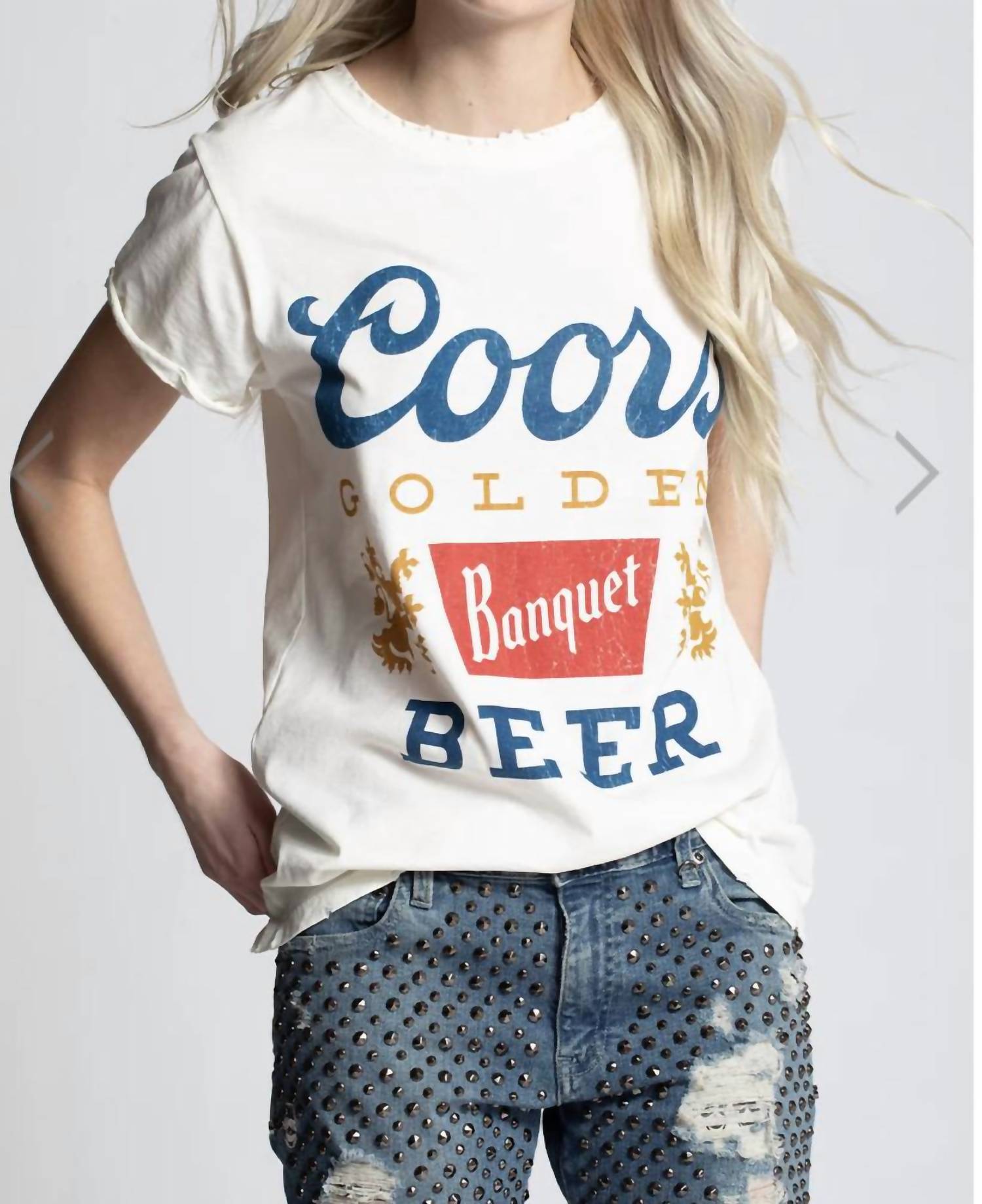 Recycled Karma Coors Banquet Tee In Pearl
