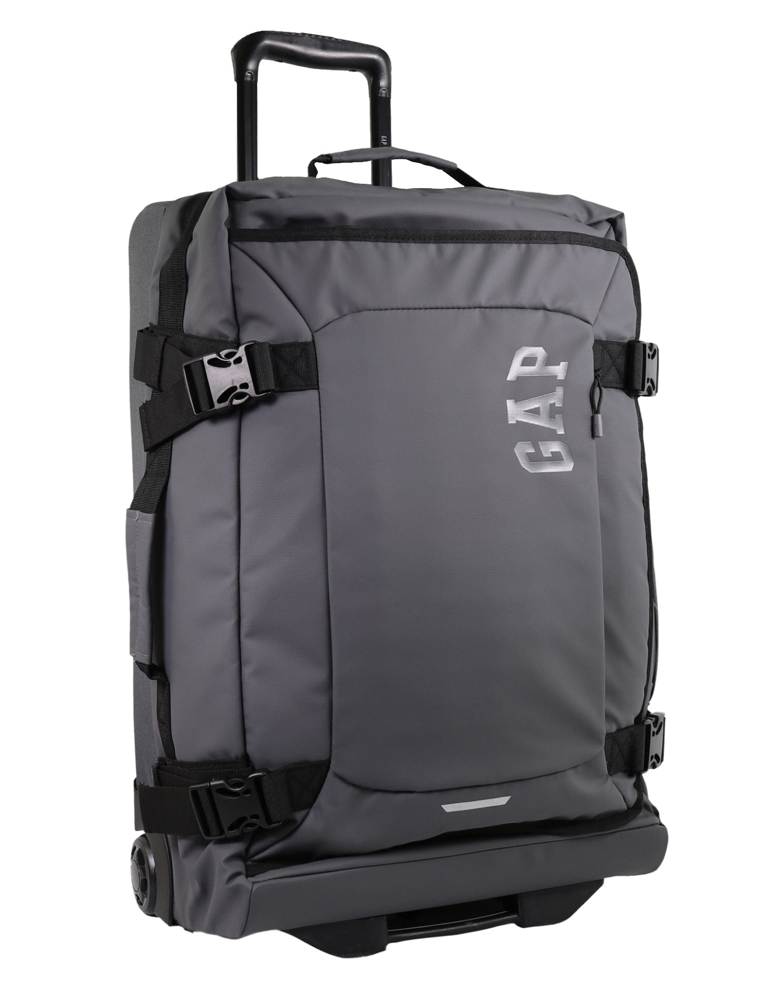 GAP Travel Medium Soft Shell Suitcase Lockable Trolley Luggage 62cm Charcoal