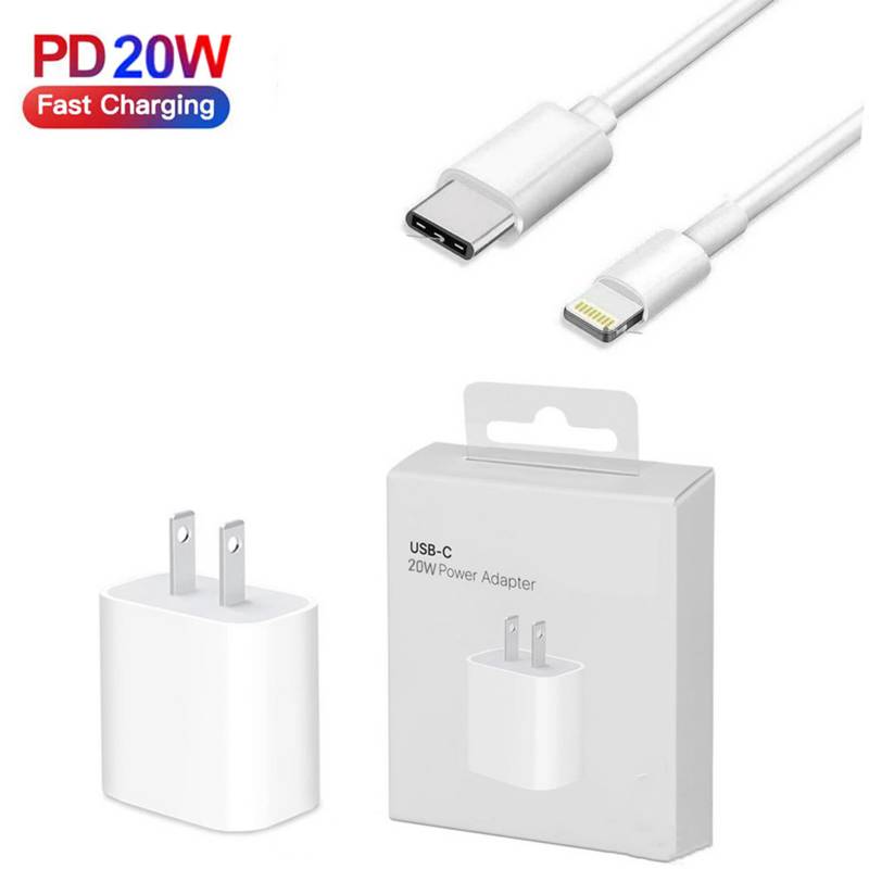 CARGADOR 20W PARA IPHONE 14,14 PLUS, 14 PRO, PRO MAX + CABLE 2MT.