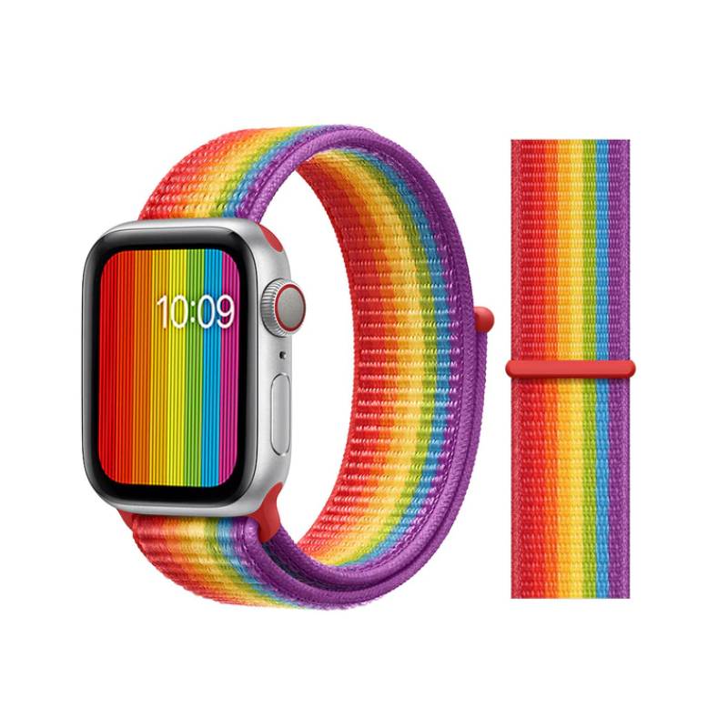 CORREA NYLON CLASSIC PARA APPLE WATCH 41MM - 40MM - 38MM - ARCOIRIS