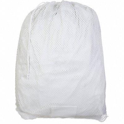 Heavy Weight Polyester Drawstring Mesh Laundry Bag 36 L X 24 W White