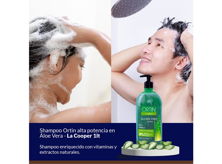 SHAMPOO ORTIN ALTA POTENCIA EN SÁBILA - LA COOPER 1LT