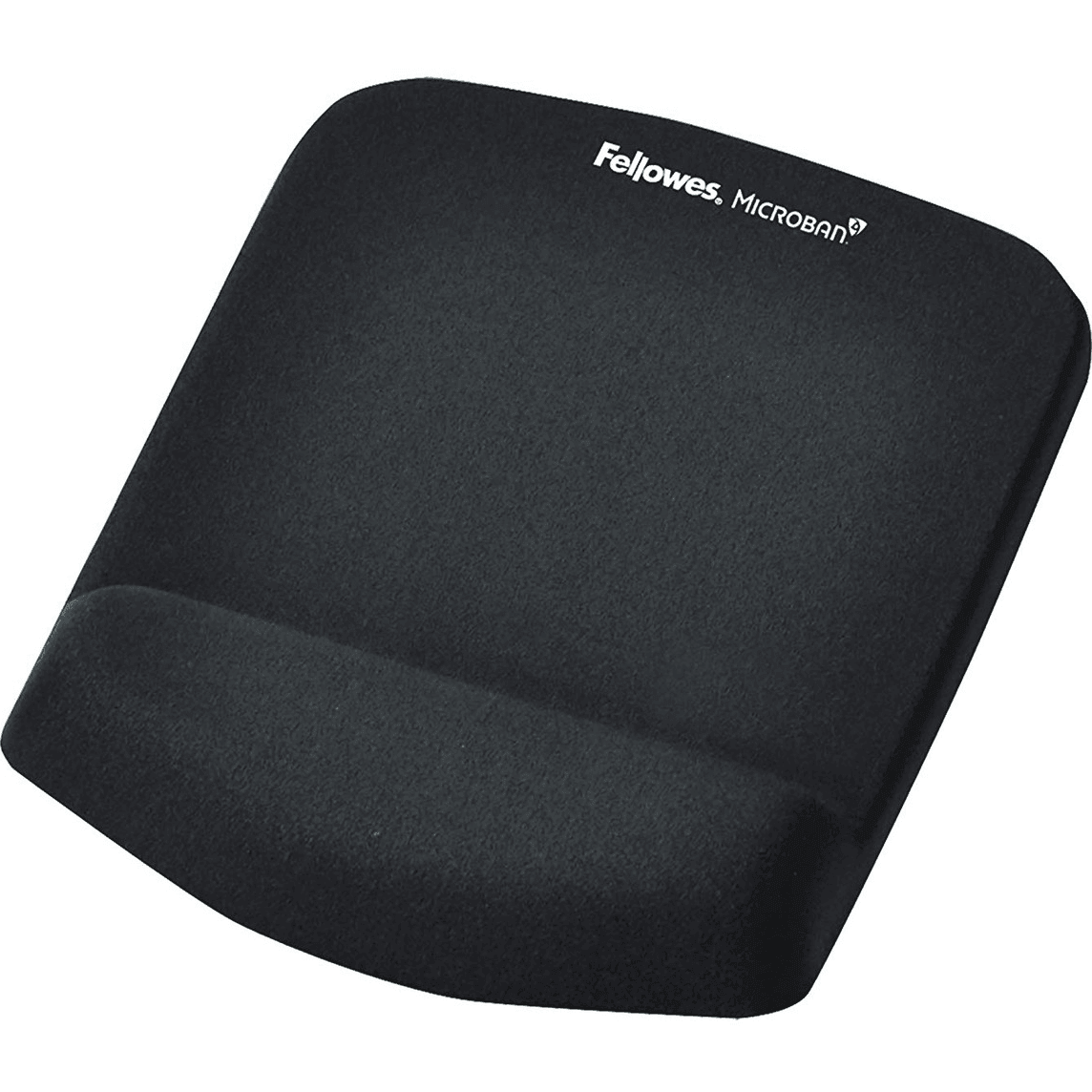 Fellowes Mouse Pad And Wrist Rest Plush Touch Microban Memory Foam (Black)