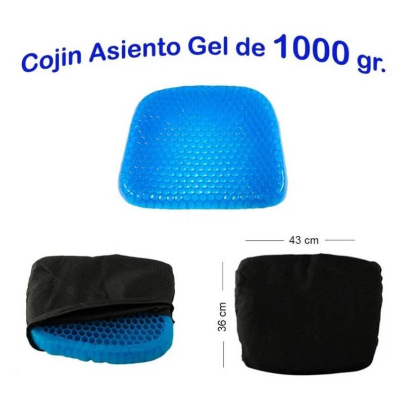 COJÍN ASIENTO DE GEL ERGONÓMICO PARA SILLA DE 1000 GRS