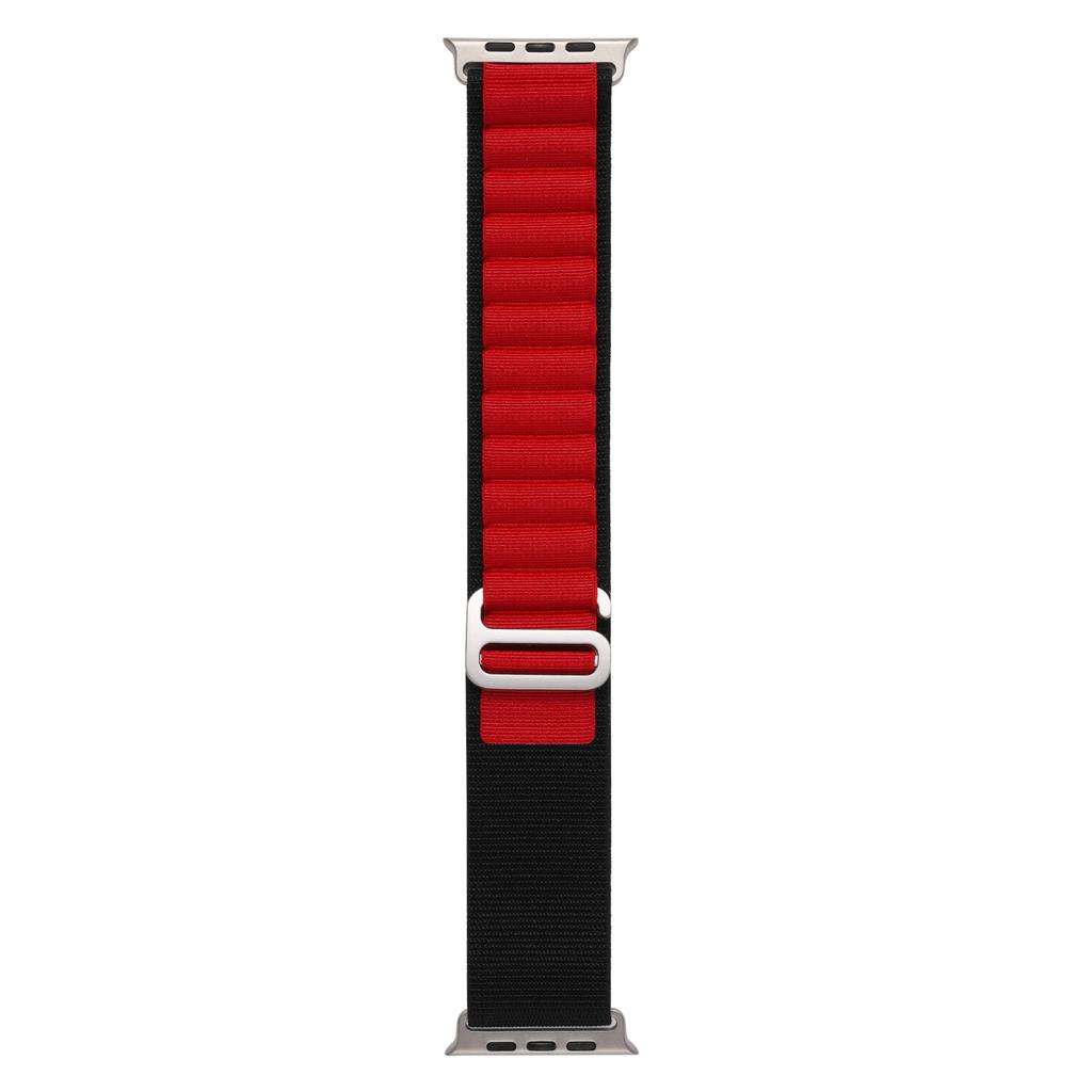 CORREA  NYLON PARA APPLE WATCH 49 MM NEGRO/ROJO