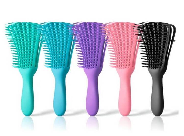 PEINE CEPILLO FLEXIBLE DESENREDANTE PARA CABELLO RIZOS AFRO