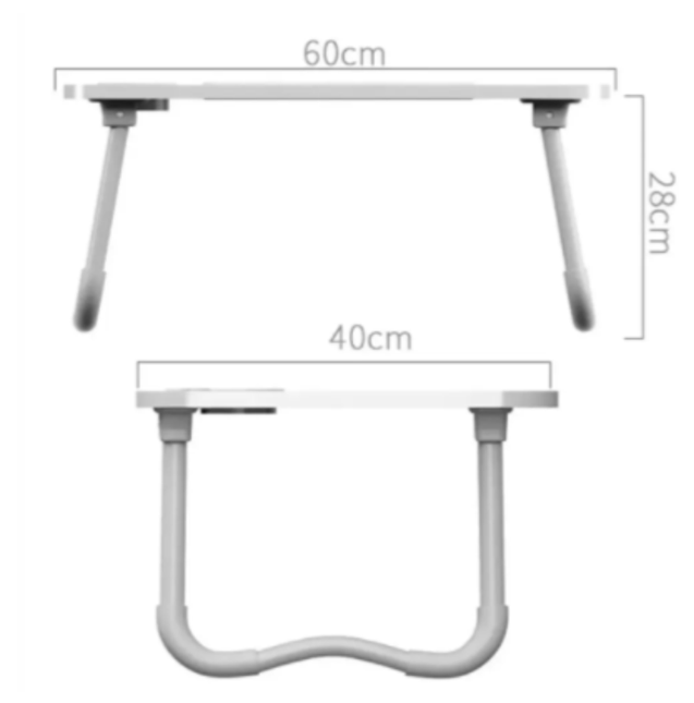 MESA PLEGABLE PORTÁTIL PARA LAPTOP + VENTILADOR Y LÁMPARA USB + ACCESOS USB + PORTAVASO CELESTE