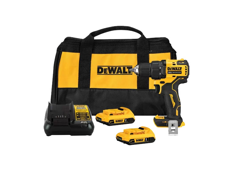 TALADRO ATORNILLADOR DEWALT DCD708D2-B2 1/2' 20V XR V.V.R. C.C. ATOMIC