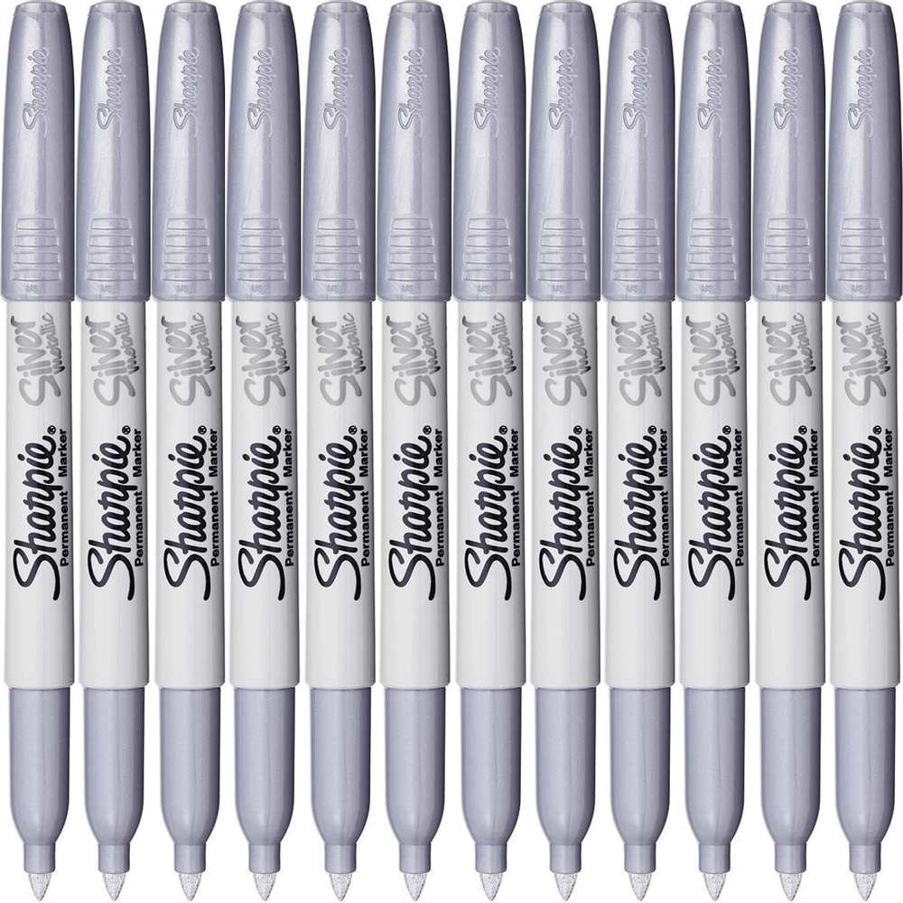 Sharpie Box 12 Permanent Marker Fine (Metallic Silver)