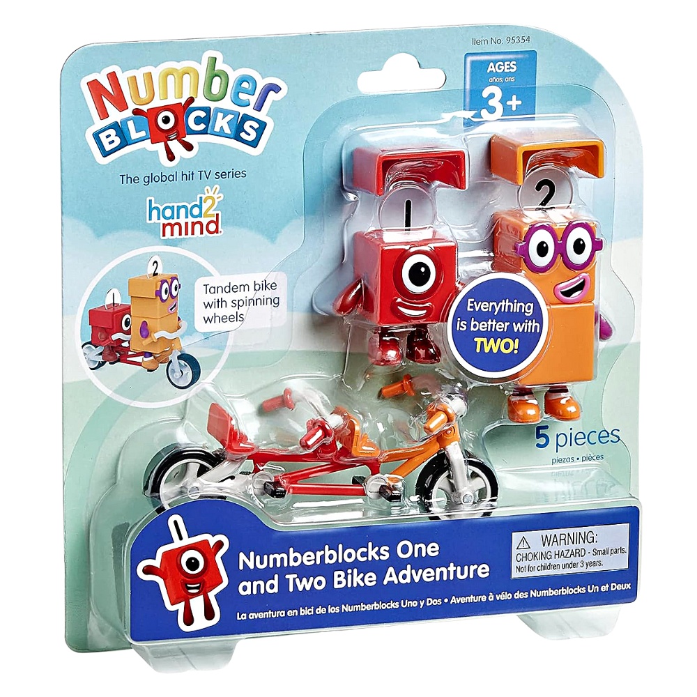 SET DE FIGURAS NUMBER BLOCKS 1 Y 2 CON BICICLETA