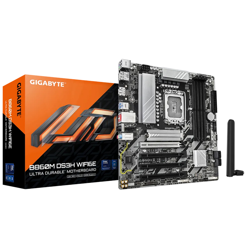 Gigabyte B860M DS3H WIFI6E LGA 1851 micro-ATX Motherboard