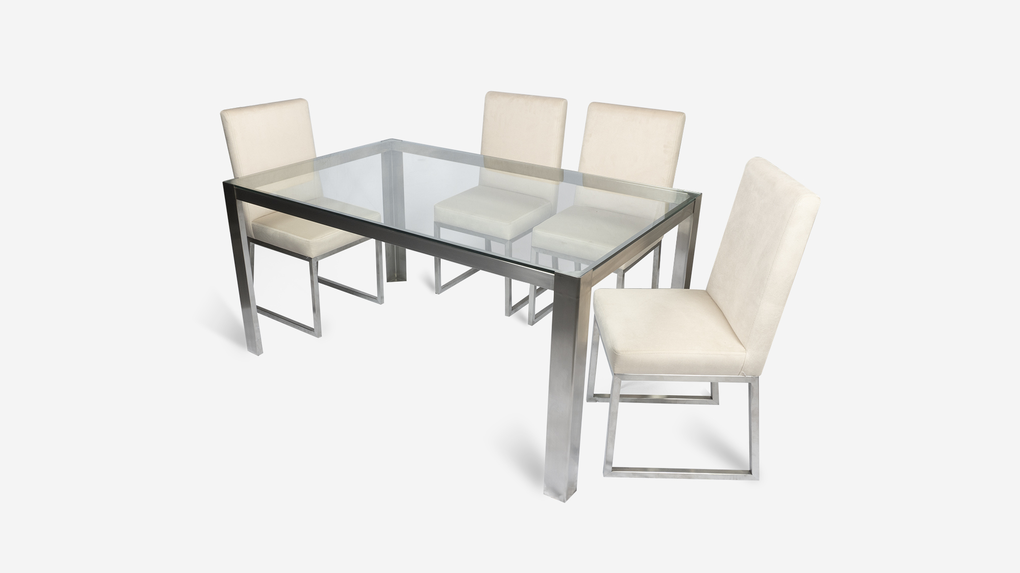 JUEGO DE COMEDOR DECORUM EVA 6 SILLAS - ACERO INOXIDABLE