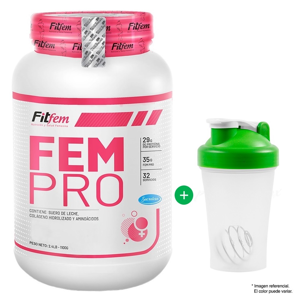 PROTEÍNA FEMPRO 1100 GRAMOS FITFEM VAINILLA MÁS SHAKER